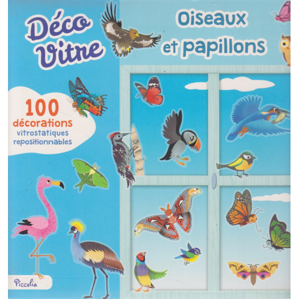 Oiseaux et papillons -Déco vitre