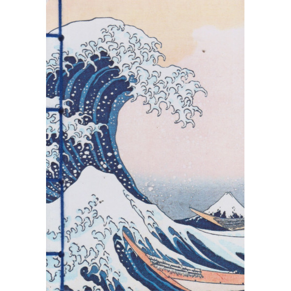 Carnet Hazan gaufré Grande vague de Kanagawa 12 x 17