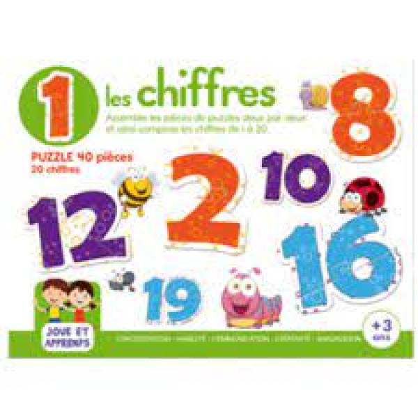 Joue et apprends 3+ -Les chiffres puzzles 40 pieces 20 chiffres 