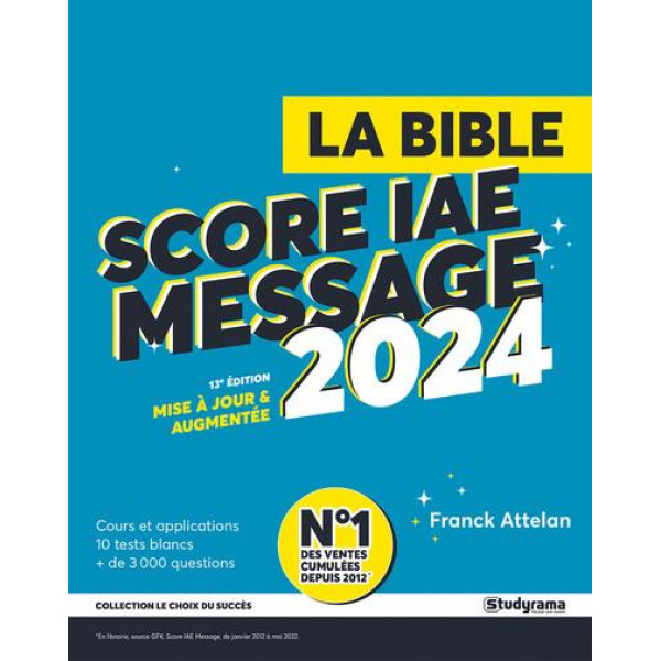 La bible du score IAE Message ED 2024 