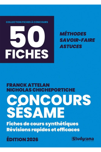 Concours SESAME en 50 fiches Concours SESAME en 50 fiches