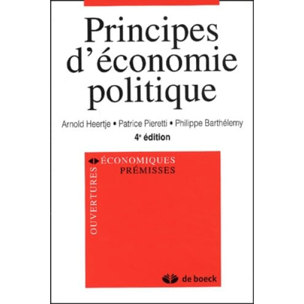 Principes d'économie politique:4Eédition
