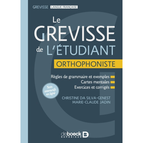Grevisse de l'étudiant.Orthophoniste. Règles de grammaire et exemples, Cartes mentales, Exercices et corrigés