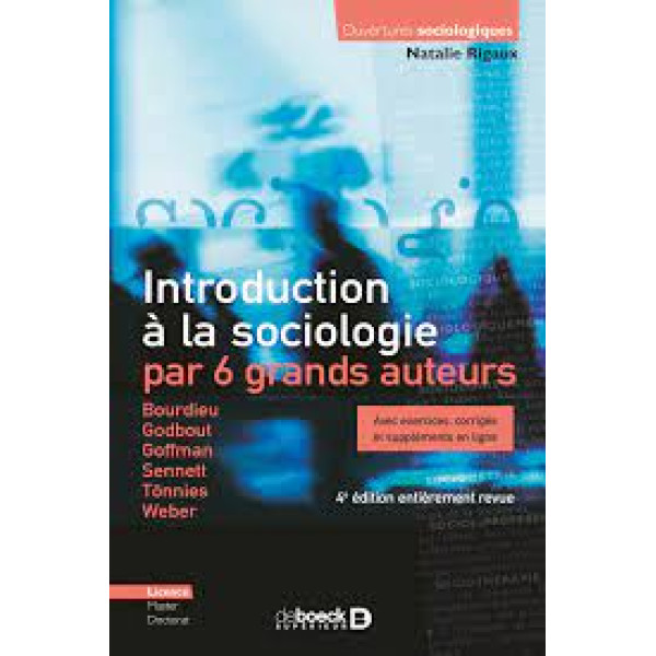Introduction à la sociologie par 6 grands auteurs 4ed