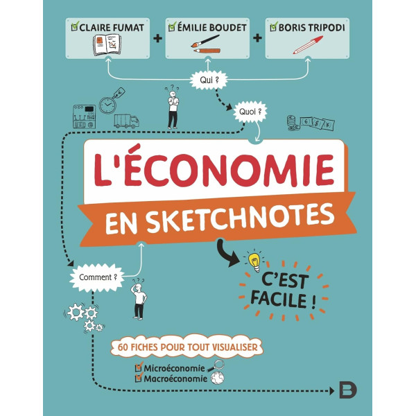 L'économie en sketchnotes . C'est facile ! 60 fiches pour tout visualiser