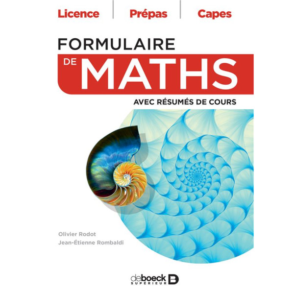 Formulaire de maths avec résumés de cours