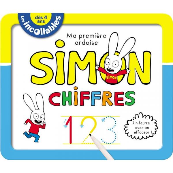 Les Incollables -Ma premiere Ardoises effacables Simon Chiffres 4+