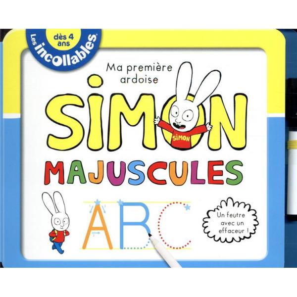 Les Incollables -Ma premiere Ardoises effacables Simon Majuscules 4+