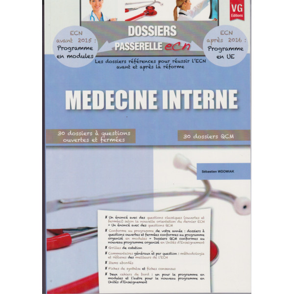 Medecine interne -Dossiers passerelle ECN