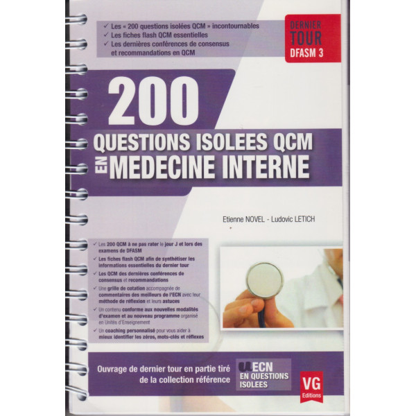 200 Questions isolées QCM en Medecine interne