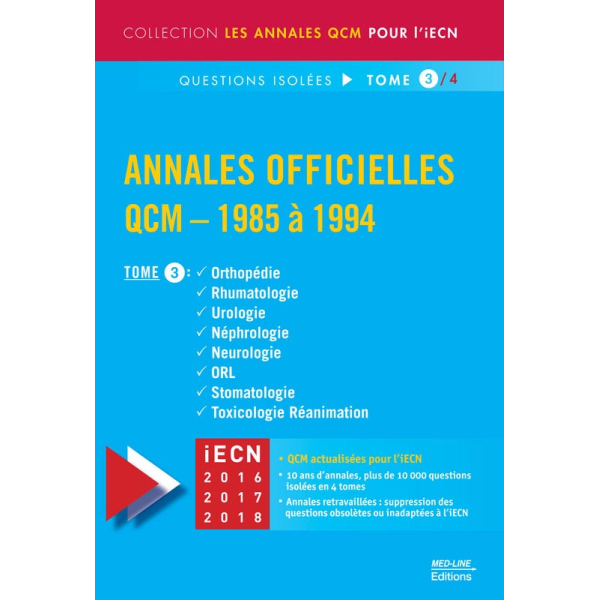 Annales officielles QCM - 1985 à 1994 T3