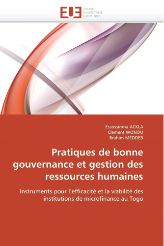 Pratiques de bonne gouvernance et gestion des ressources humaines Pratiques de bonne gouvernance et gestion des ressources humaines