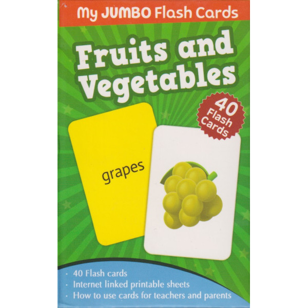 My jumbo flash cards -Fruits and vegetables 