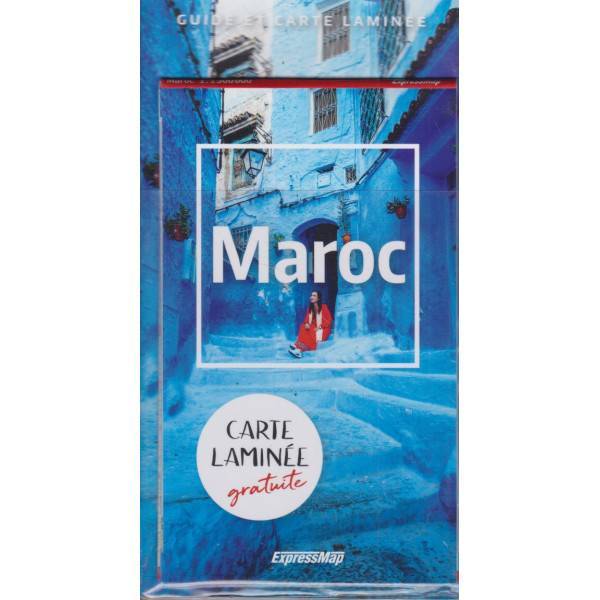 MAROC -guide et carte laminée