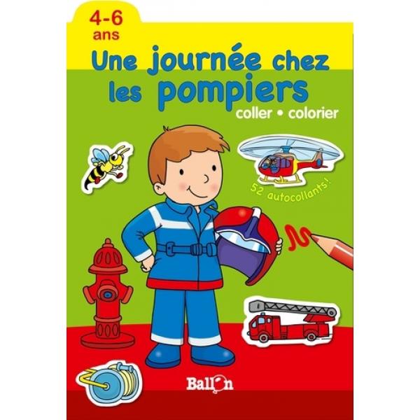 Une journée chez les pompiers 4-6 ans -Coller colorier