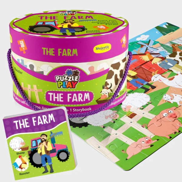 Coffret Puzzle Play -The farm book 