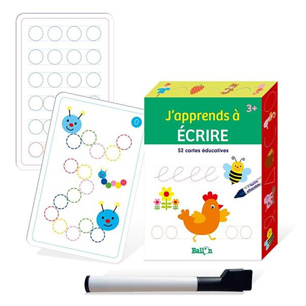 J'apprends à écrire -52 cartes éducatives 3+