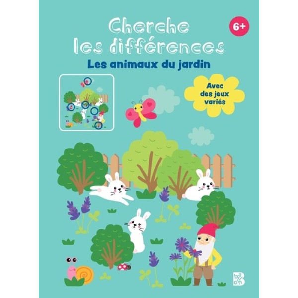 Bloc Cherche les différences Les animaux du jardin