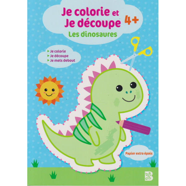 Les dinosaures -Je colorie et je découpe 4+