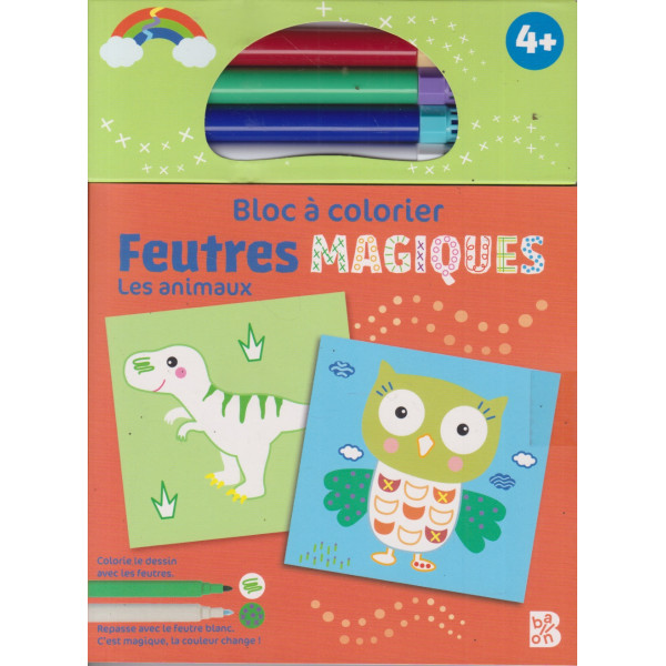 Les animaux avec 4 feutres magiques