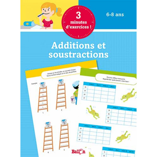 3 minutes d'exercices - Additions et soustractions 6-8