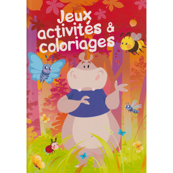 Jeux activités et coloriages -Hippopotame