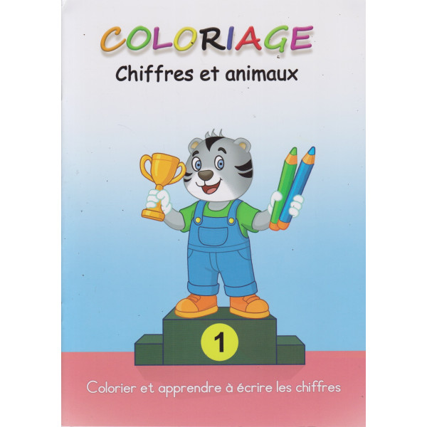 Coloriage -Chiffres et animaux