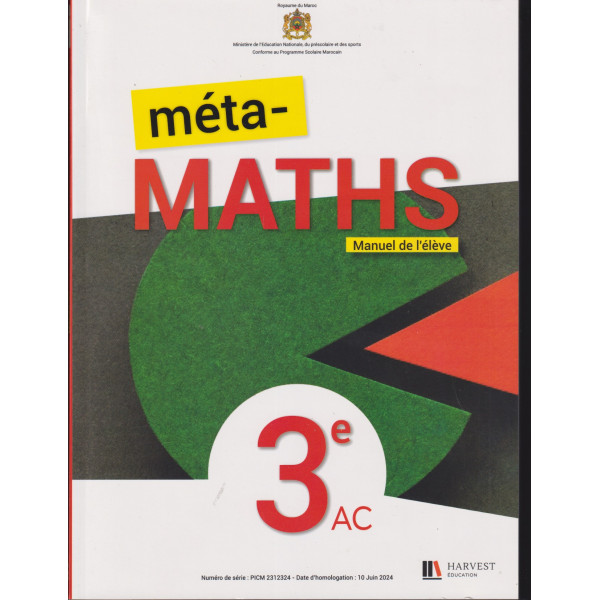 Métan-Maths -Manuel de l'élève 3e AC