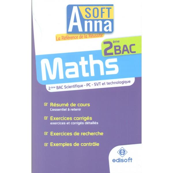 Anna soft Maths 2e Bac PC SVT et Technologique