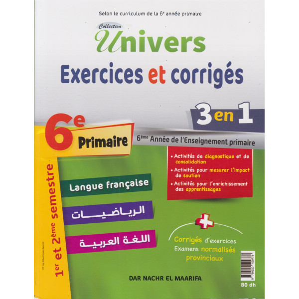 Univers 6 AP 3en1 Ex et Corr 2025