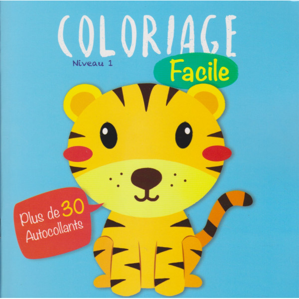 Coloriage facile N1 plus de 30 autocollants