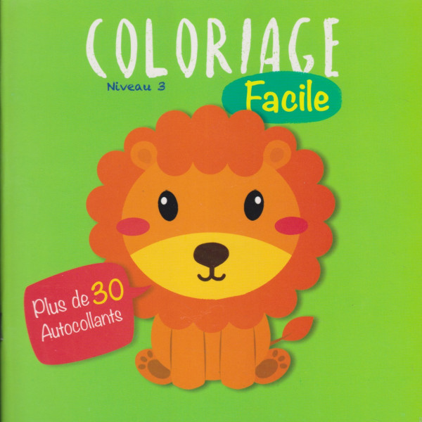 Coloriage facile N3 plus de 30 autocollants