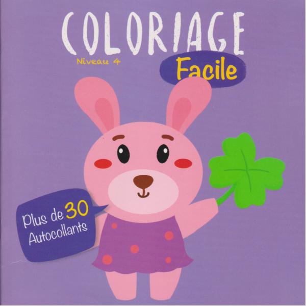 Coloriage facile N4 plus de 30 autocollants 