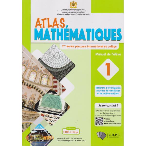 Atlas des Mathématiques 1AC Manuel APM 2021
