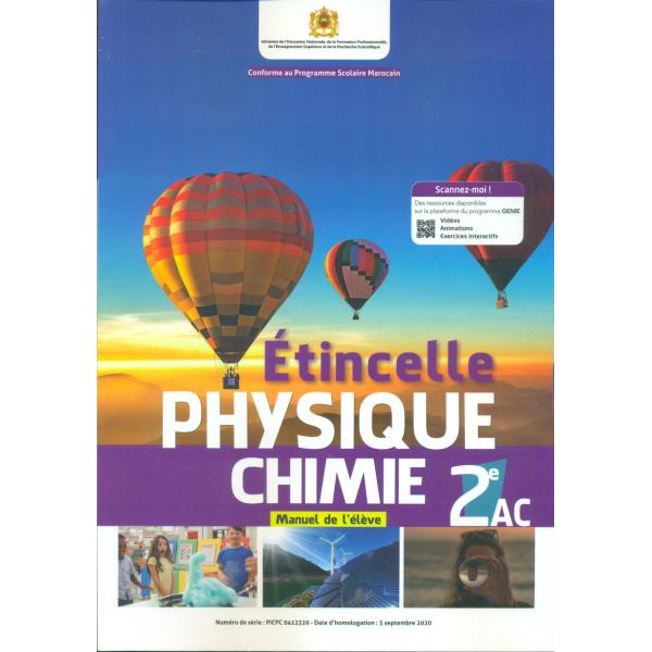 Etincelle Physique-Chimie 2AC manuel 2019