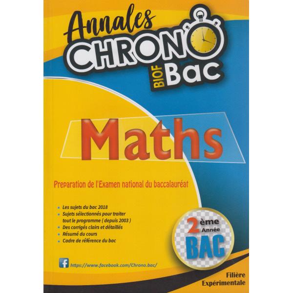 Chrono Bac Annales maths 2 Bac Inter SVT-PC 