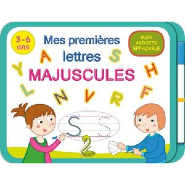 Mon ardoise effaçable 3-6ans -Mes premières lettres MAJUSCULES