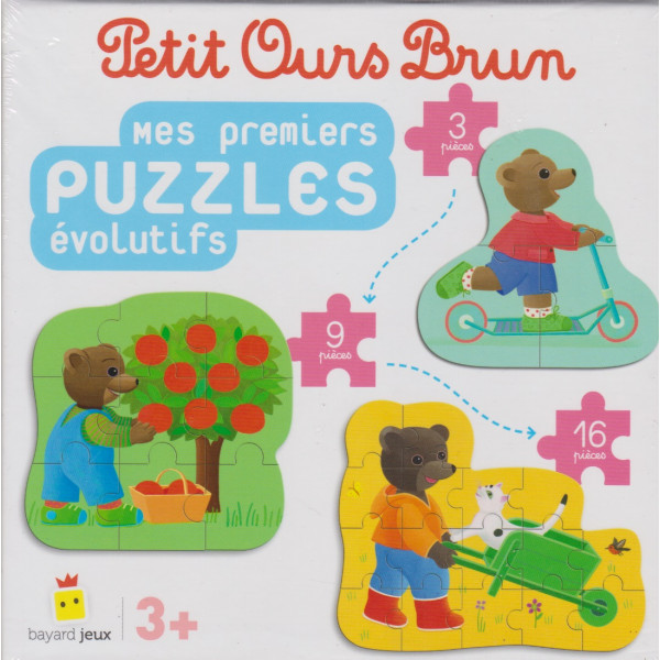 Petit Ours Brun Mes premiers puzzles évolutifs 