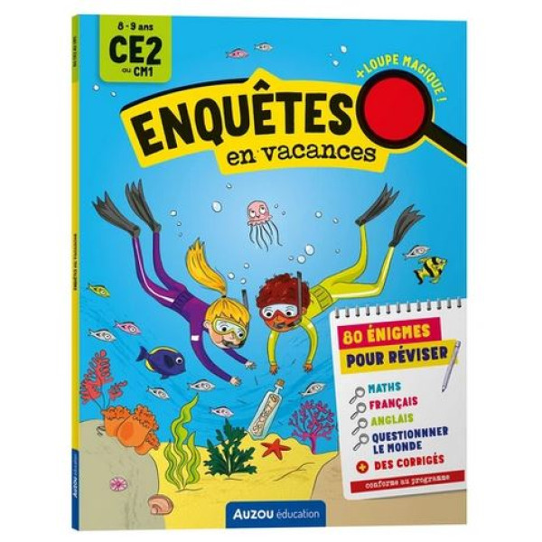 Enquêtes en vacances CE2 au CM1 - Avec une loupe magique