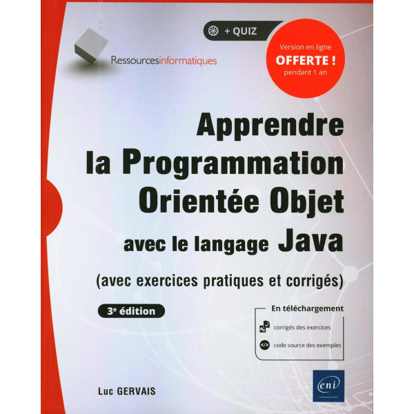 Apprendre la programmation orientée objet avec le langage Java